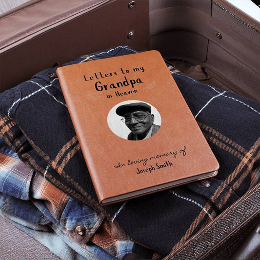 Grandpa In heaven memorial vegan leather customizable keepsake – view 2