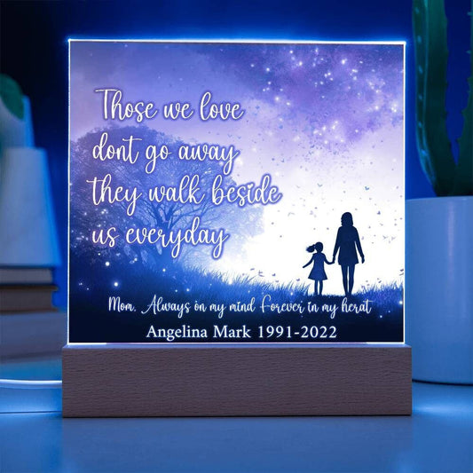 In loving memory of my mom Acrylic Plaque – Mother Loss Gifts – view 2