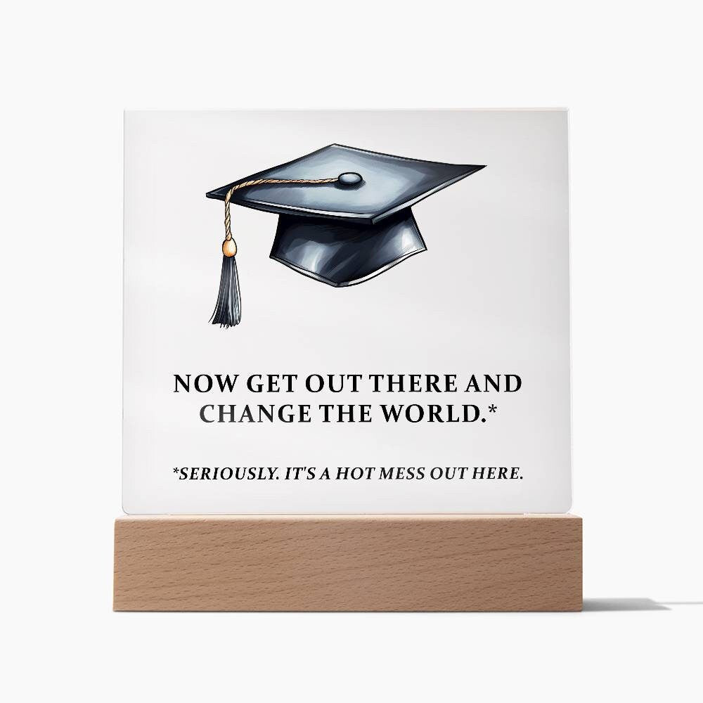 Funny Graduation Plaque – Class of 2024 High School Grad Gift – view 8