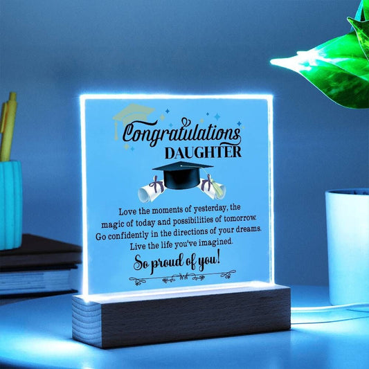 Graduation Plaque for Daughter – graduation gift – view 2