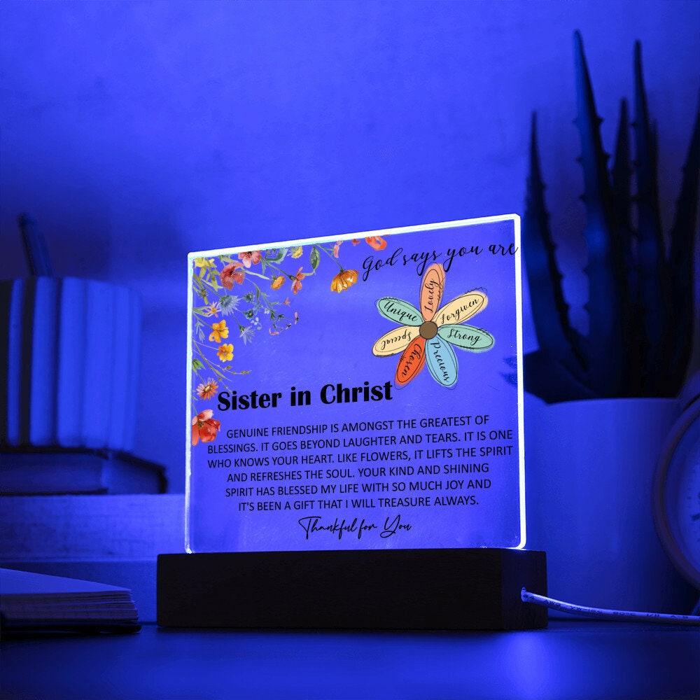 Sister in Christ Christmas Friendship Gift Plaque – view 10