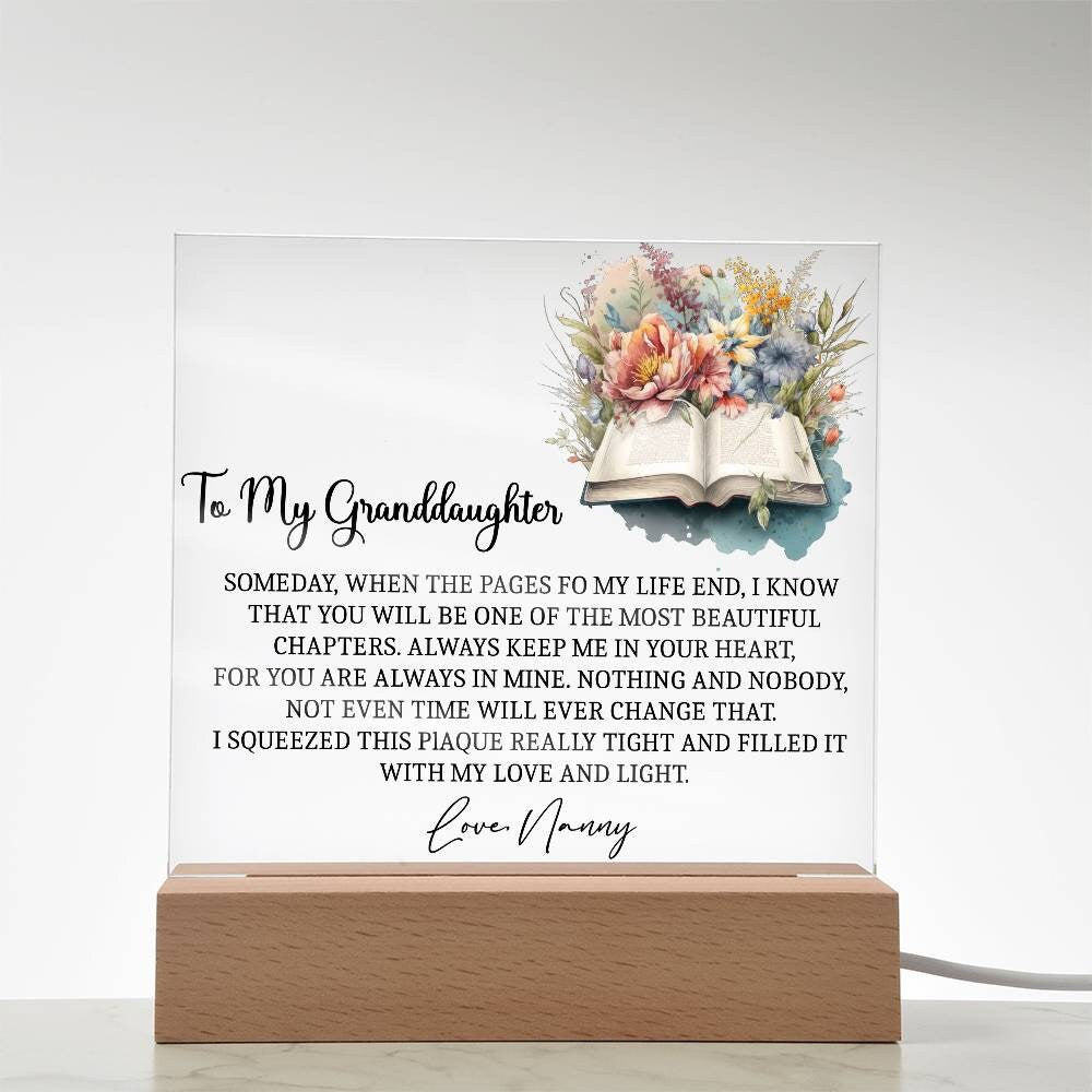 To my granddaughter pages of life Acrylic Plaque gift from grandma – view 10
