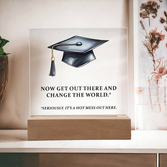 Funny Graduation Plaque – Class of 2024 High School Grad Gift – view 2