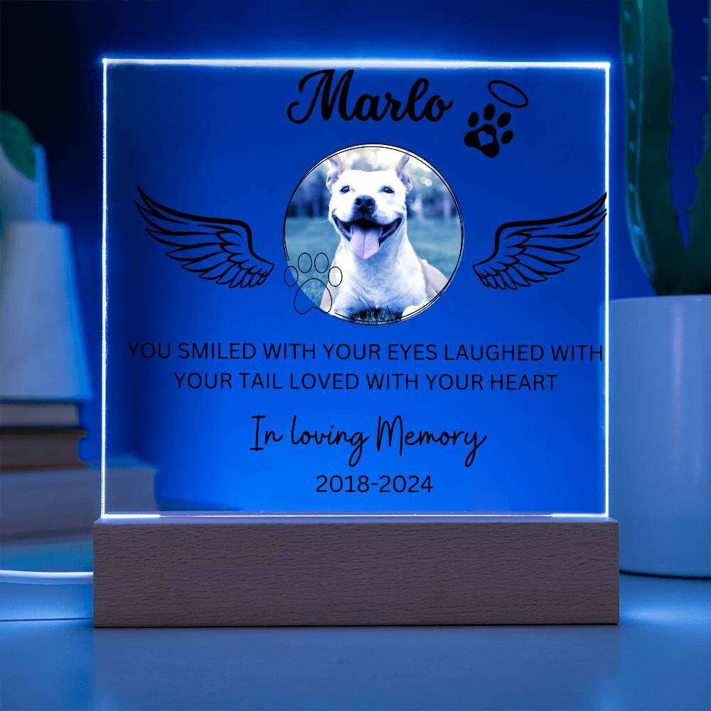 Custom Pet Memorial Photo Frame with Name and Dates - Personalized – view 10
