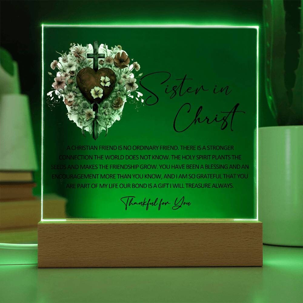 Sister in Christ floral Religious Plaque – view 10