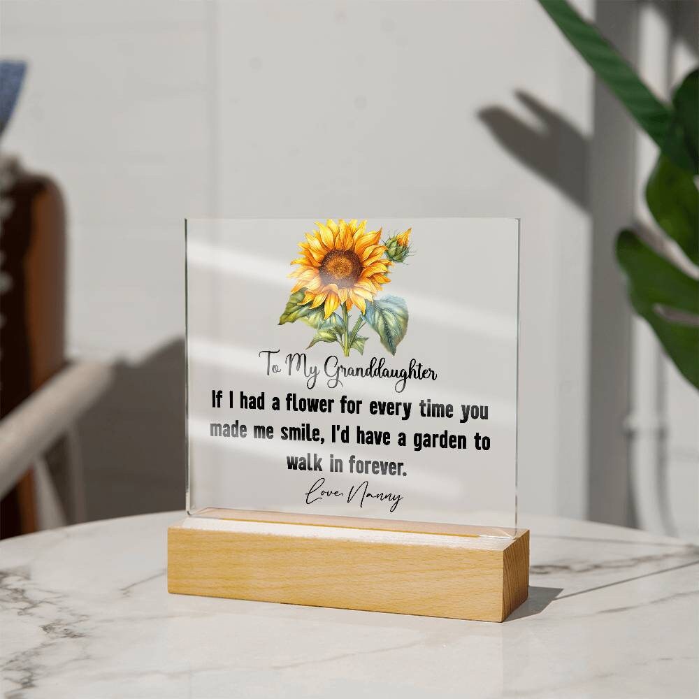 To my granddaughter personalized Sunflower acrylic plaque christmas – view 10