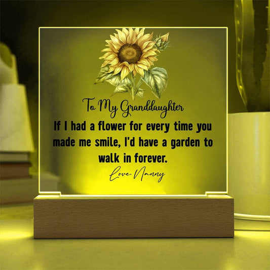 To my granddaughter personalized Sunflower acrylic plaque christmas – view 2