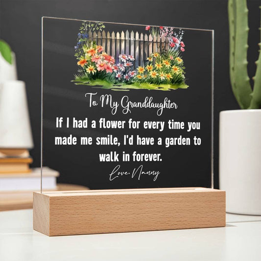 If I had a flower Granddaughter Acrylic plaque gifts from grandma – view 2