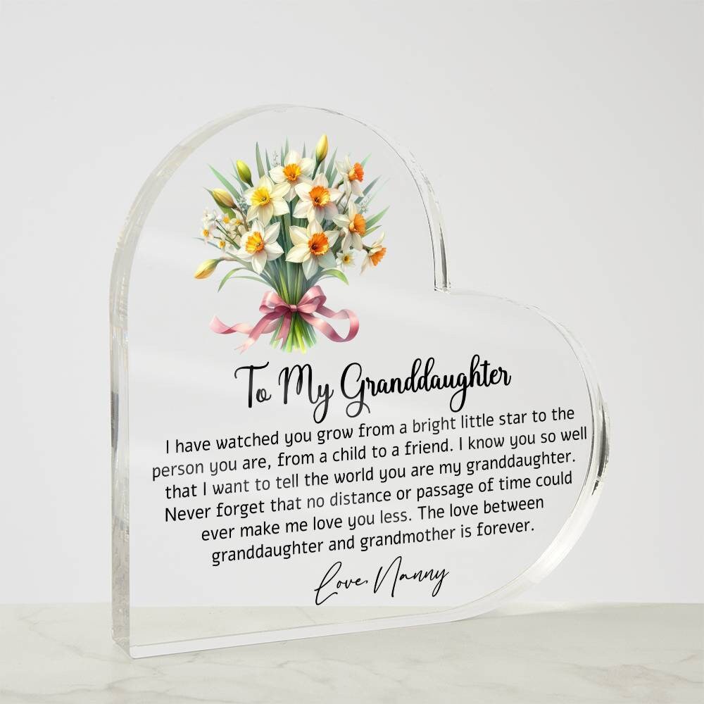 To my Granddaughter Heart Acrylic Plaque gift from Grandma – view 10