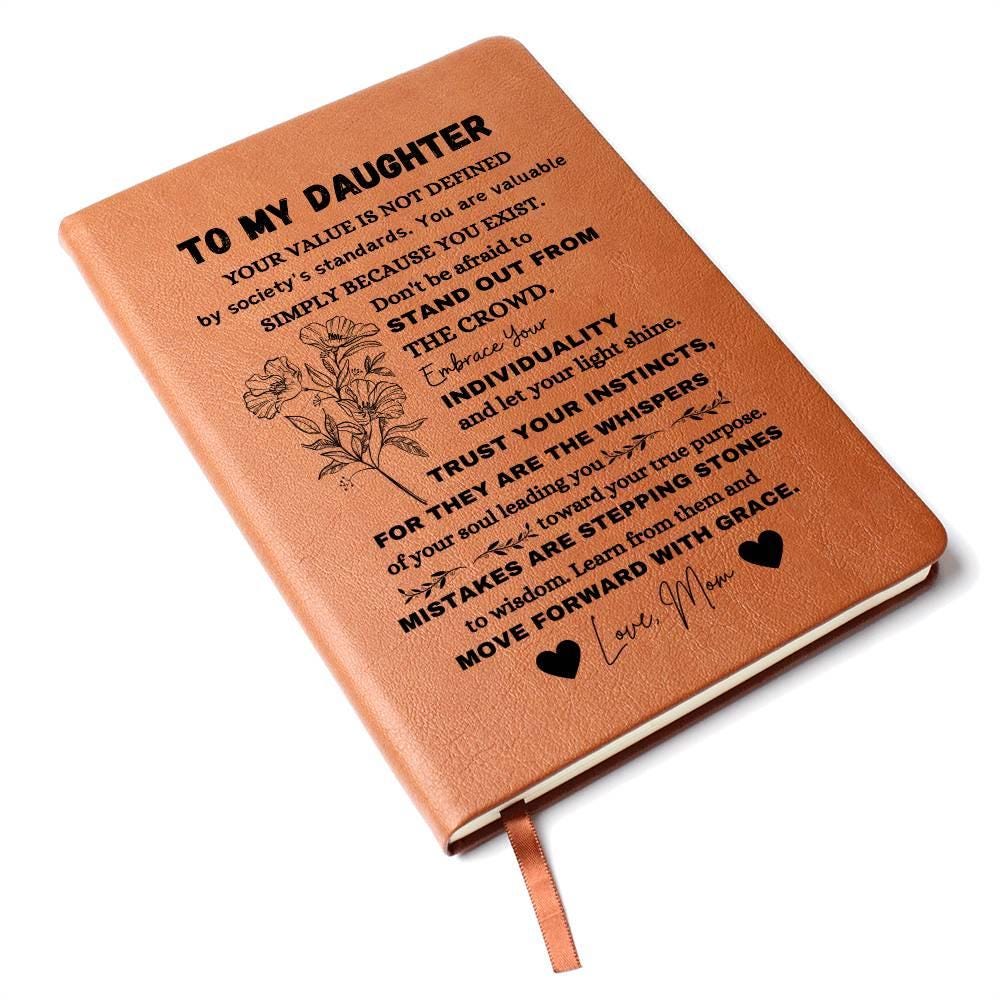 Personalized To My Daughter Leather Journal – Daughter Gifts from Mom – view 10