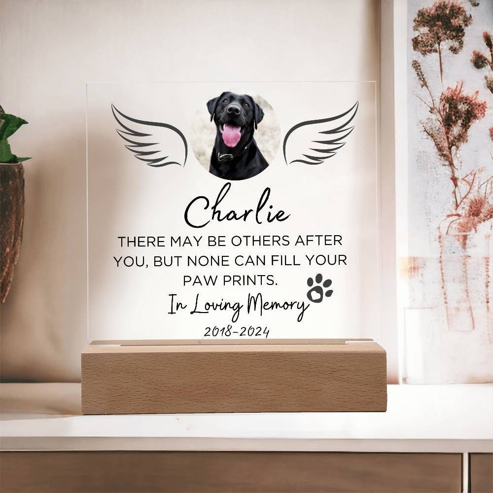 Pet loss custom memorial plaque in memory of pet remembrance gift| Dog in heaven custom photo plaque sympathy gift| Loss of Dog/ Cat gift