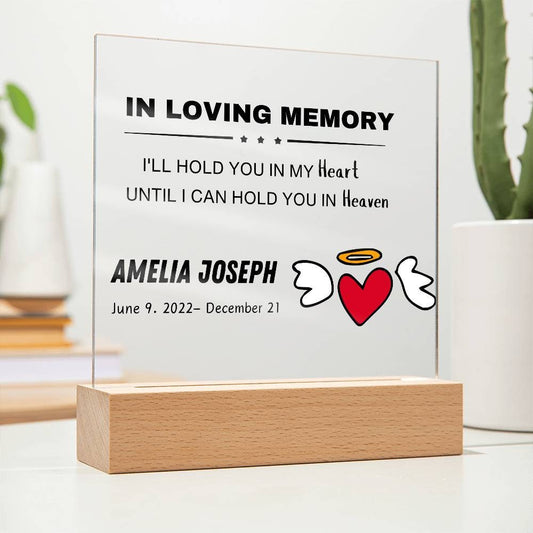 I'll hold you Baby Memorial Plaque - Infant Loss Keepsake – Angel Baby – view 2