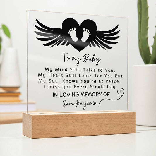 To My Baby Personalized Memorial Plaque – Miscarriage Gift – view 2