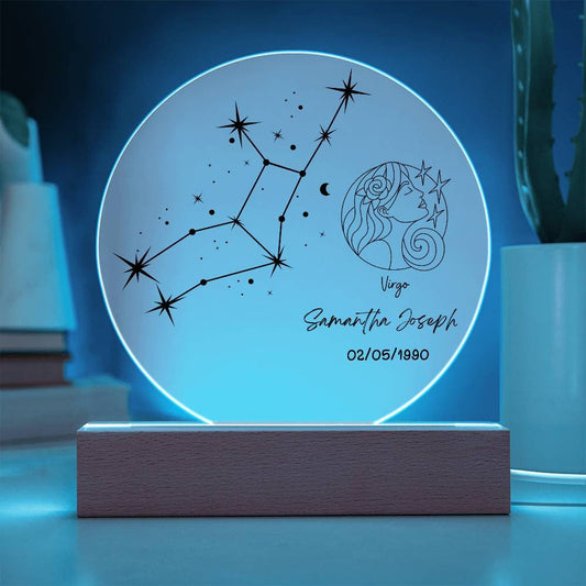 Virgo Personalized Star Sign Astrology Gift Horoscope Plaque – view 2