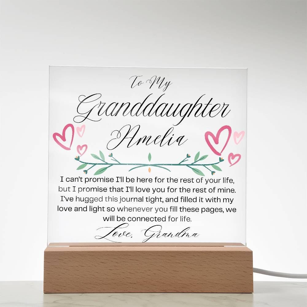 Granddaughter Personalized LED Acrylic Plaque – Grandchildren Gift – view 10