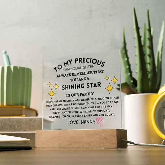 Personalized Granddaughter Acrylic Plaque Gift from Grandma – view 2