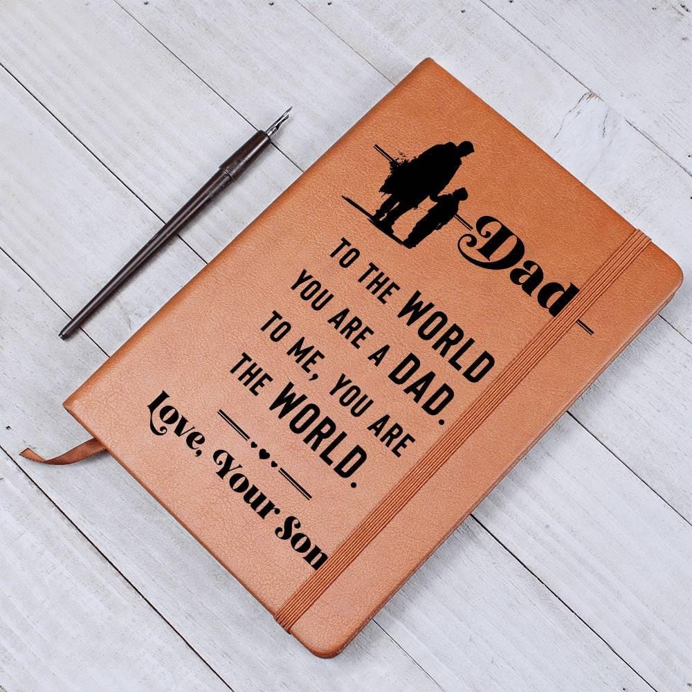 Personalized Gift for Dad Leather Keepsake Journal from Son – view 10