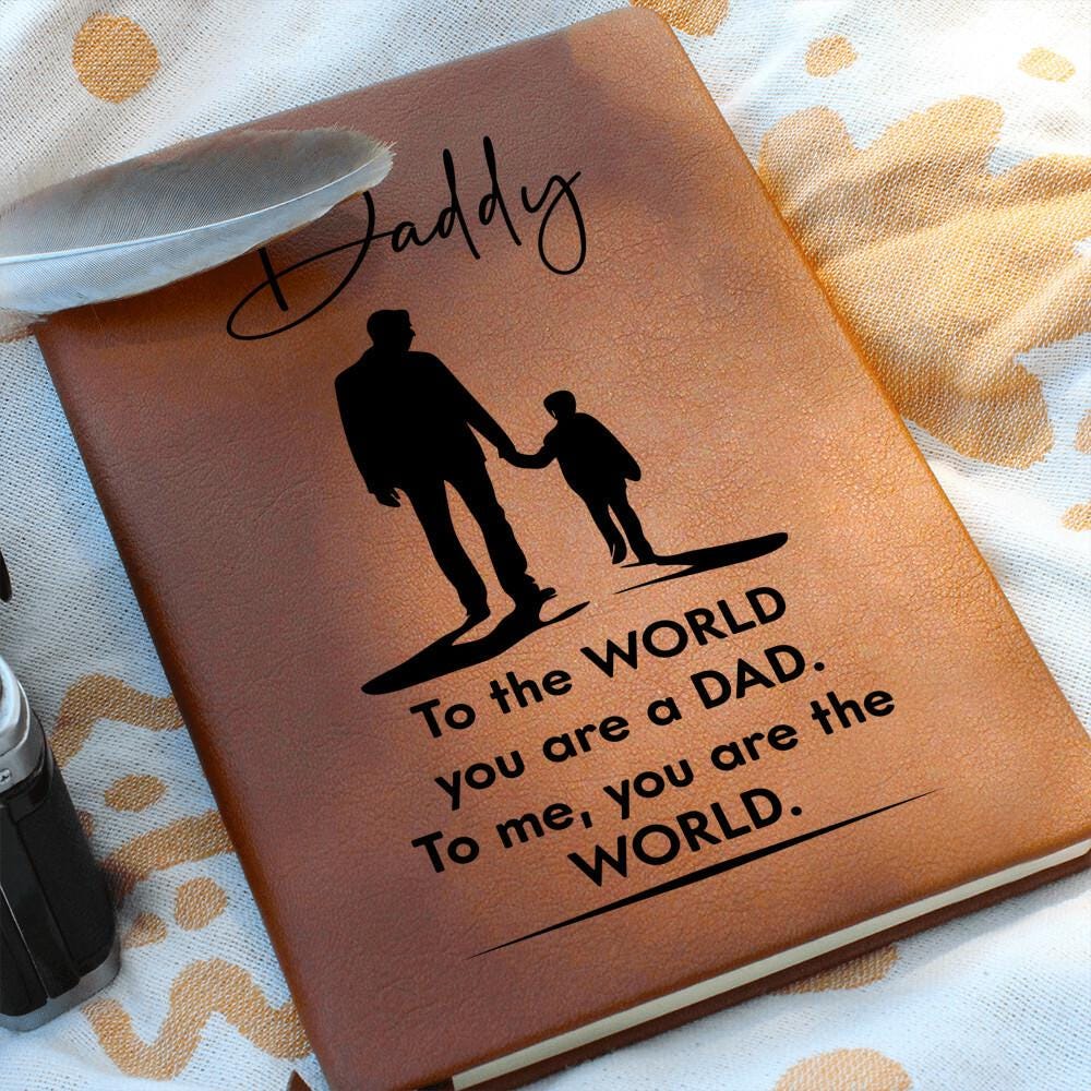 Personalized Leather Journal Gift for Daddy – Daddy Birthday Gifts – view 10