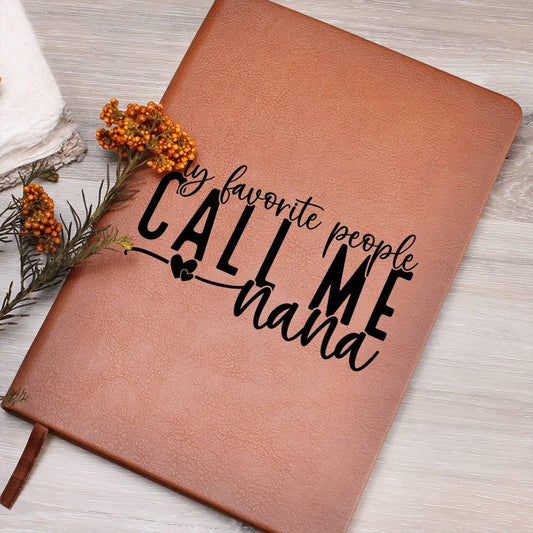 Nana Personalized Vegan Leather Journal – Nana Christmas Gift – view 2