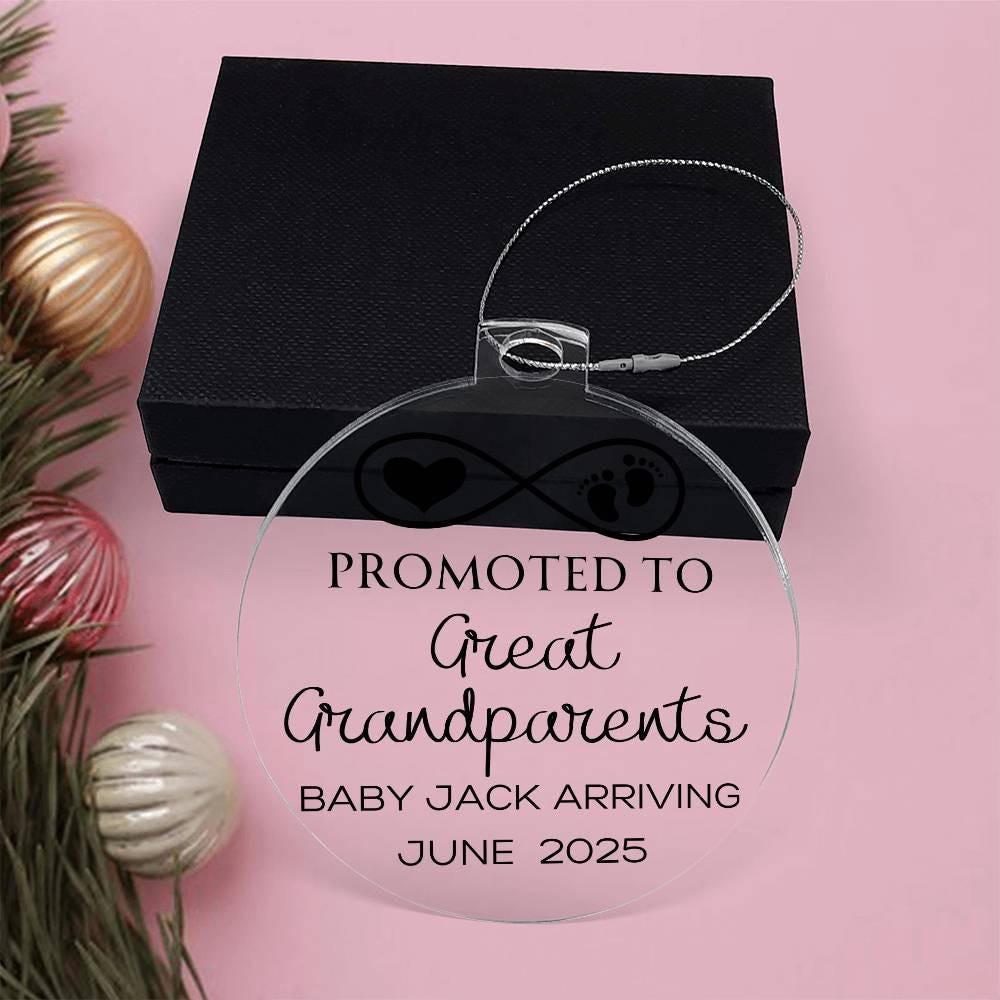 Custom Promoted to Great Grandparents Baby Announcement Acrylic – view 10