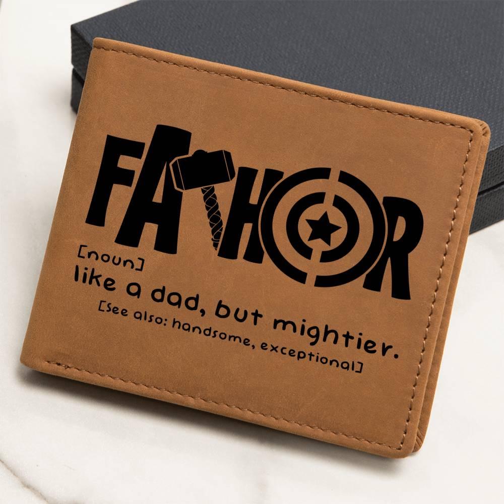 Personalized Funny Leather Wallet for Father, Gift for Dad Custom Wallet, Father's Day Gift, Christmas gift for Father, From Daughter Father
