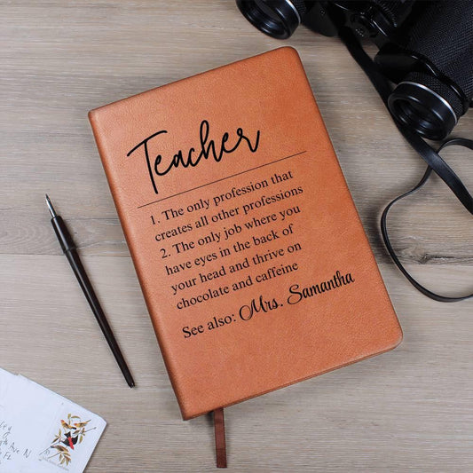 Personalized Teacher Gift Leather Journal – Teacher Appreciation – view 2