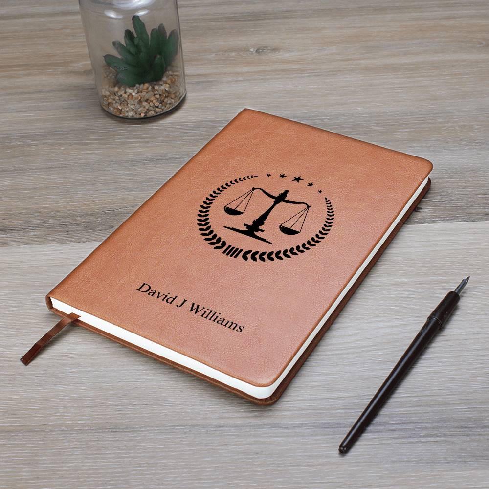 Lawyer Personalized Vegan Leather Journal – Law Graduate Gift – view 10