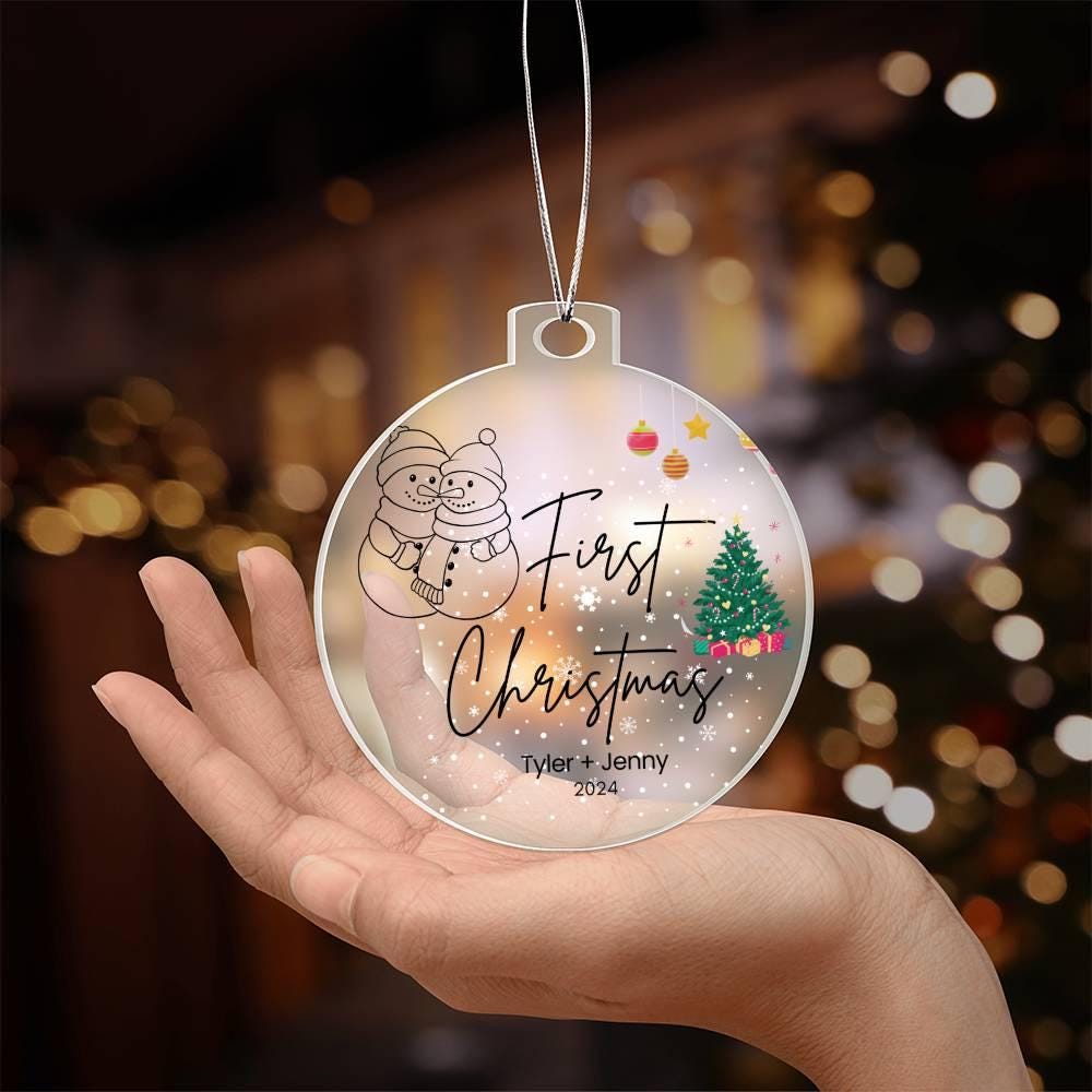 2024 First Christmas as Mr & Mrs Personalized ornament – New Couple – view 10