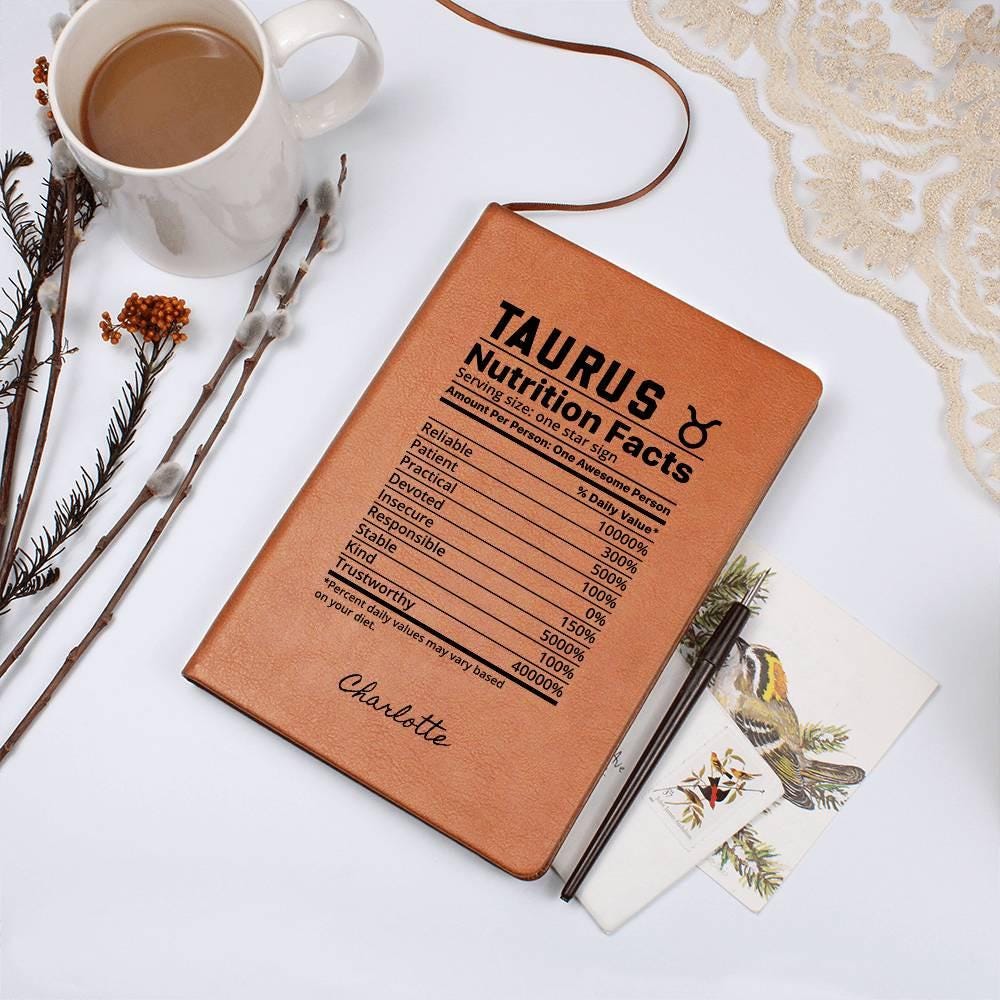 Taurus nutrition facts Personalized Leather Journal – Gifts for Taurus – view 10