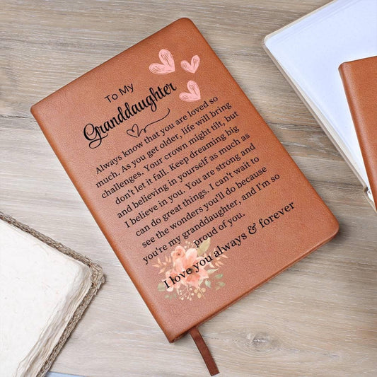 Granddaughter Personalized Leather Journal – view 2