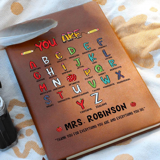 Personalized Teacher appreciation Journal – Gift from Student – view 2
