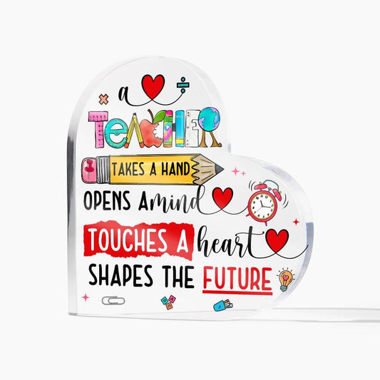 Personalized Teacher Heart Acrylic Plaque – End of year Gift – view 2