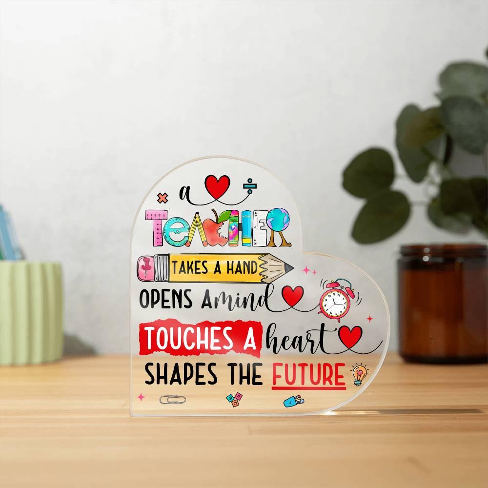 Personalized Teacher Heart Acrylic Plaque – End of year Gift – view 10