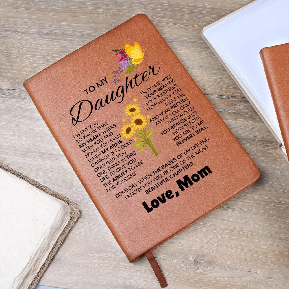 Personalized Daughter Vegan Leather Journal – Unique Gift from Mom – view 10
