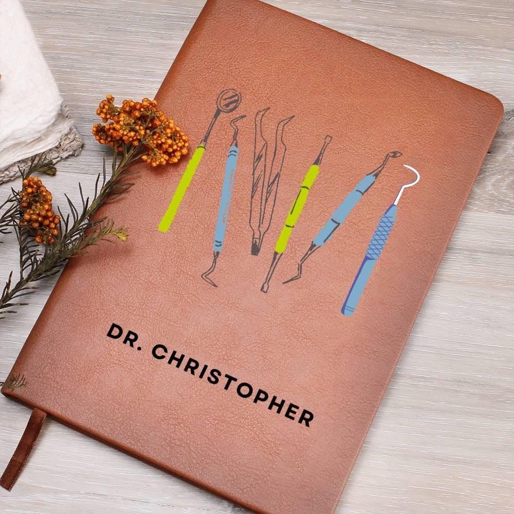 Personalized Dentist Leather Journal, Gift for Dentist, Dental Appreciation, Orthodontist Gift, Dental Student Journal,Dental Assistant gift