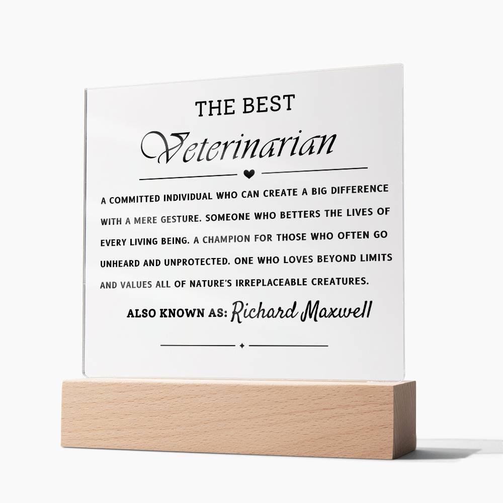 Personalized Veterinarian Gift LED Acrylic Plaque – Animal Clinic – view 10