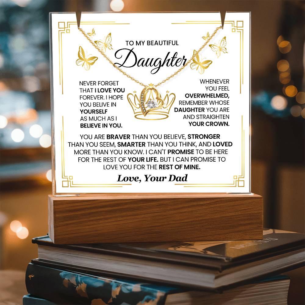 Personalized Daughter Keepsake Bundle Acrylic Plaque and Forever Love – view 10
