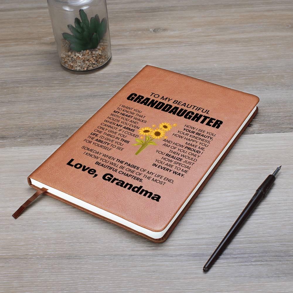 Personalized Granddaughter Keepsake Leather Journal – Graduation Gift – view 10