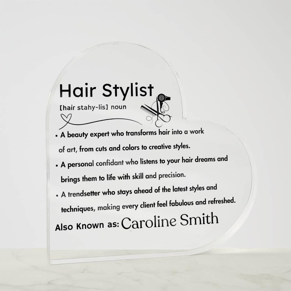 Personalized Hairstylist definition Heart Plaque – Thank You Gift – view 10