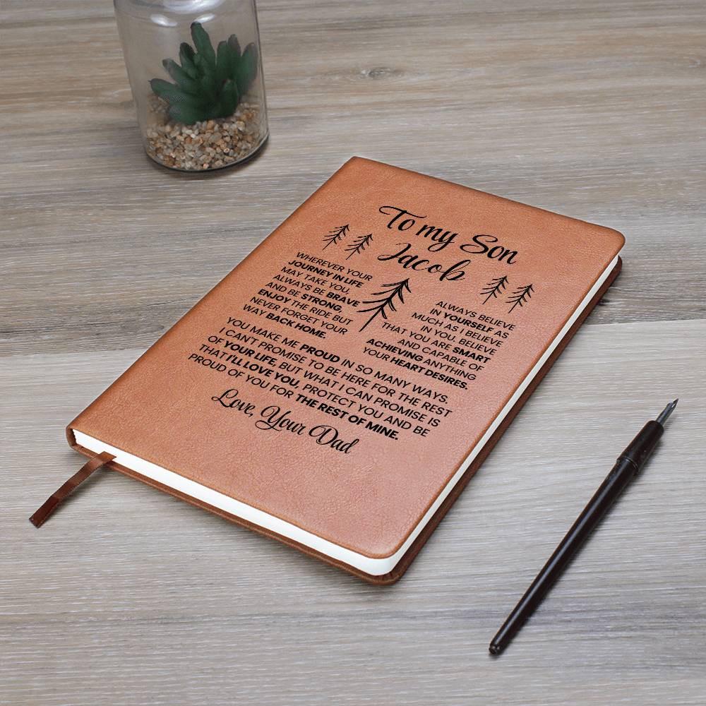 To My Son Personalized Leather Journal – Son Birthday Gift – view 10