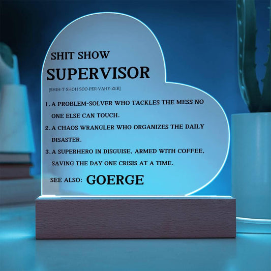 Shitshow Supervisor Definition Personalized Acrylic Plaque – view 2