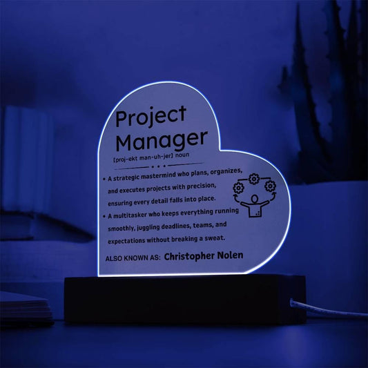 Personalized Project Manager Appreciation Plaque – Thank you Gift – view 2