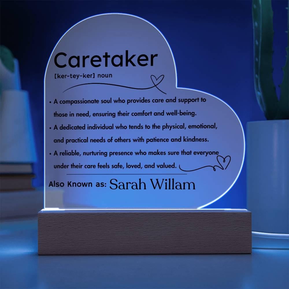 Personalized Caregiver Definition Heart Plaque – Gift for Caregiver – view 10