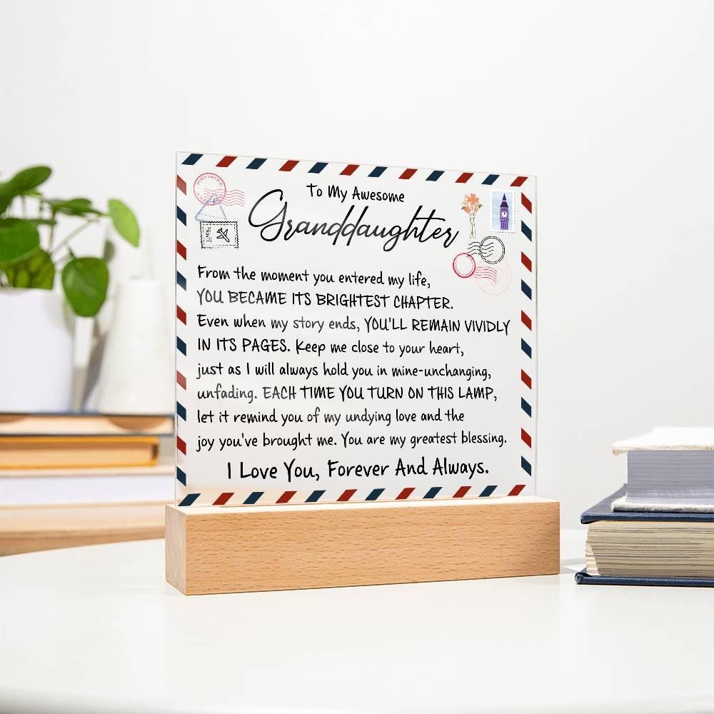 Granddaughter Gift LED Acrylic Plaque – Gifts from Grandma – view 10