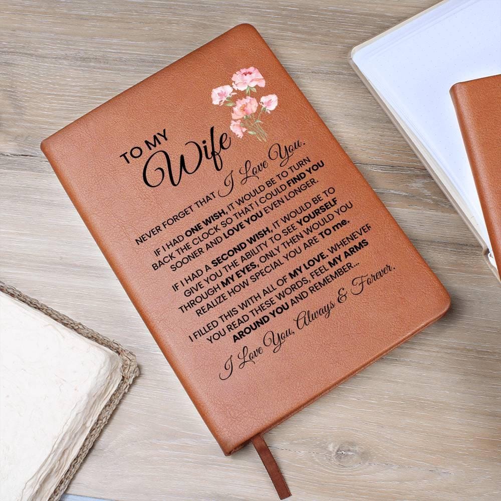 To My Wife Personalized Leather Journal – Wife Anniversary Gift – view 10