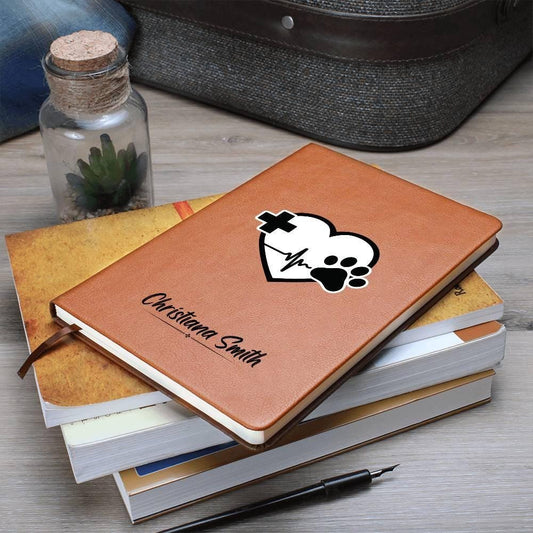 Personalized Veterinarian Leather Journal – Gift for Vet – view 2