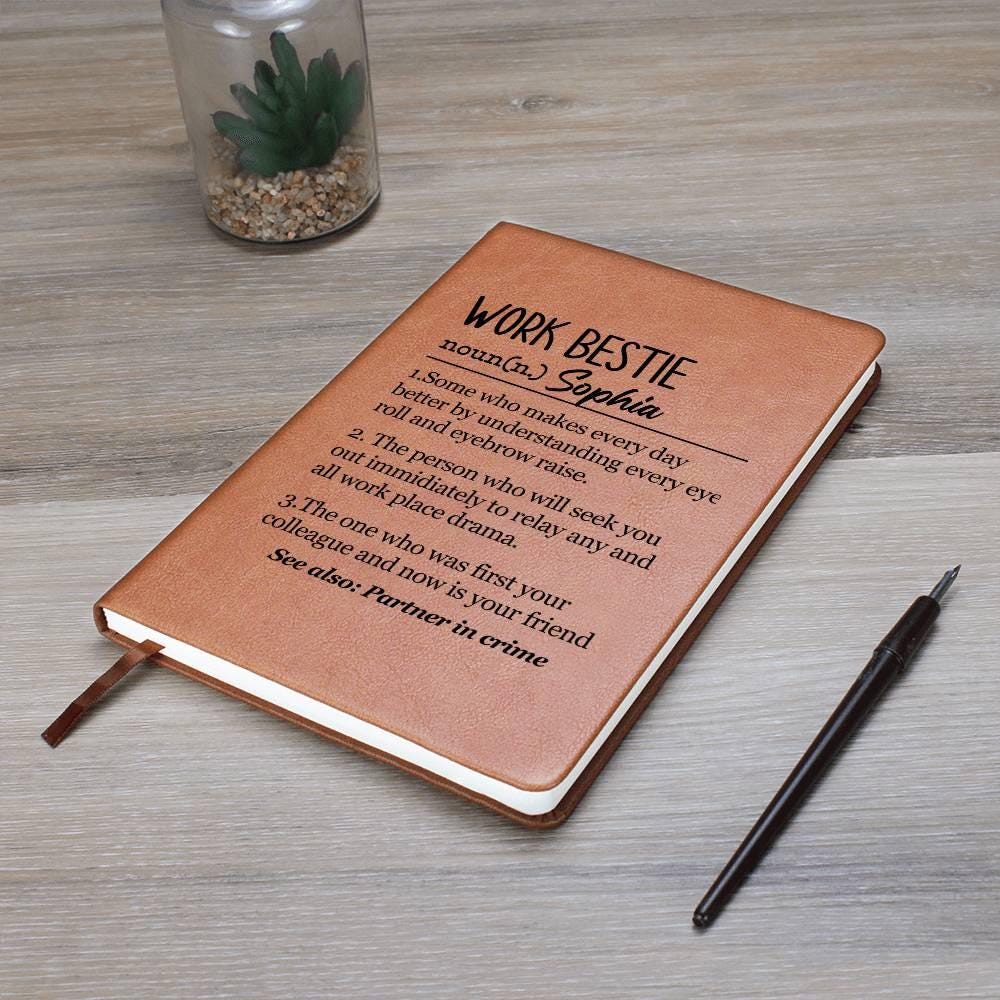 Work Bestie Definition Personalized Journal – Coworker Journal Gift – view 10