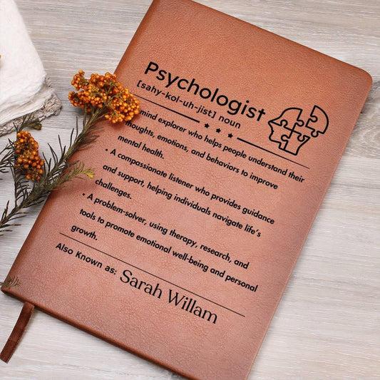 Personalized Psychologist Definition Journal – Therapist gift – view 2