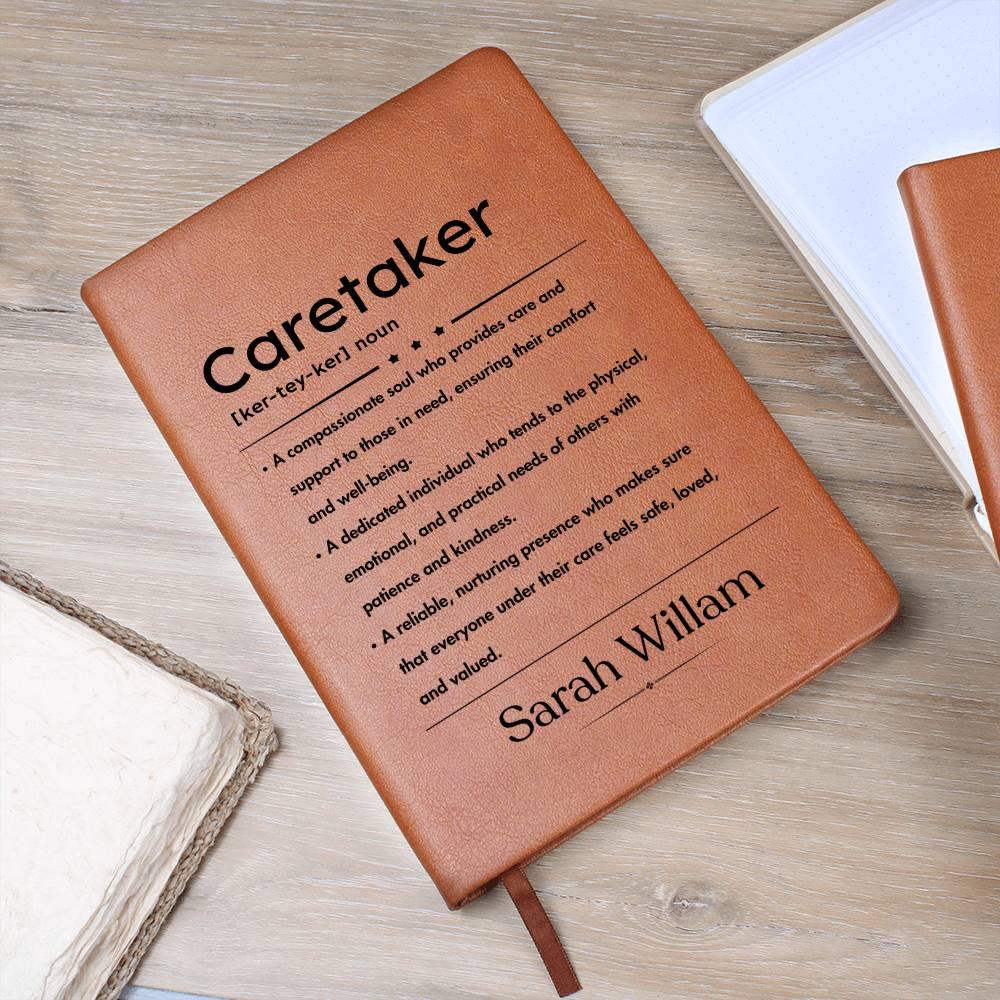 Caretaker definition Personalized Leather Journal – Gift for caregiver – view 10