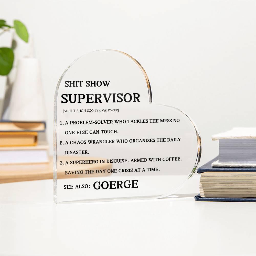 Shitshow Supervisor Definition Personalized Acrylic Plaque – view 10